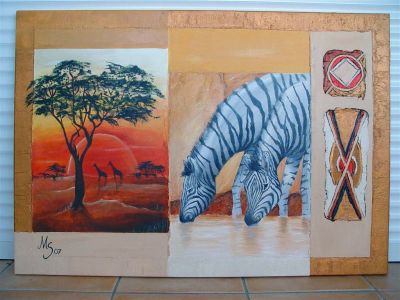 Afrika Zebra 80x100