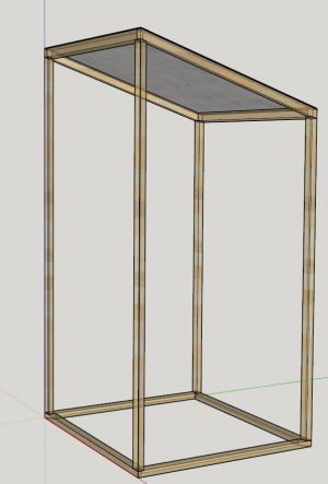 Sketchup Skizze Tomantenunterstand